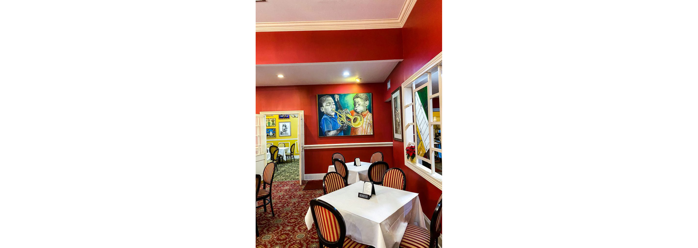 The dining space of Dooky Chase's Restaurant.
