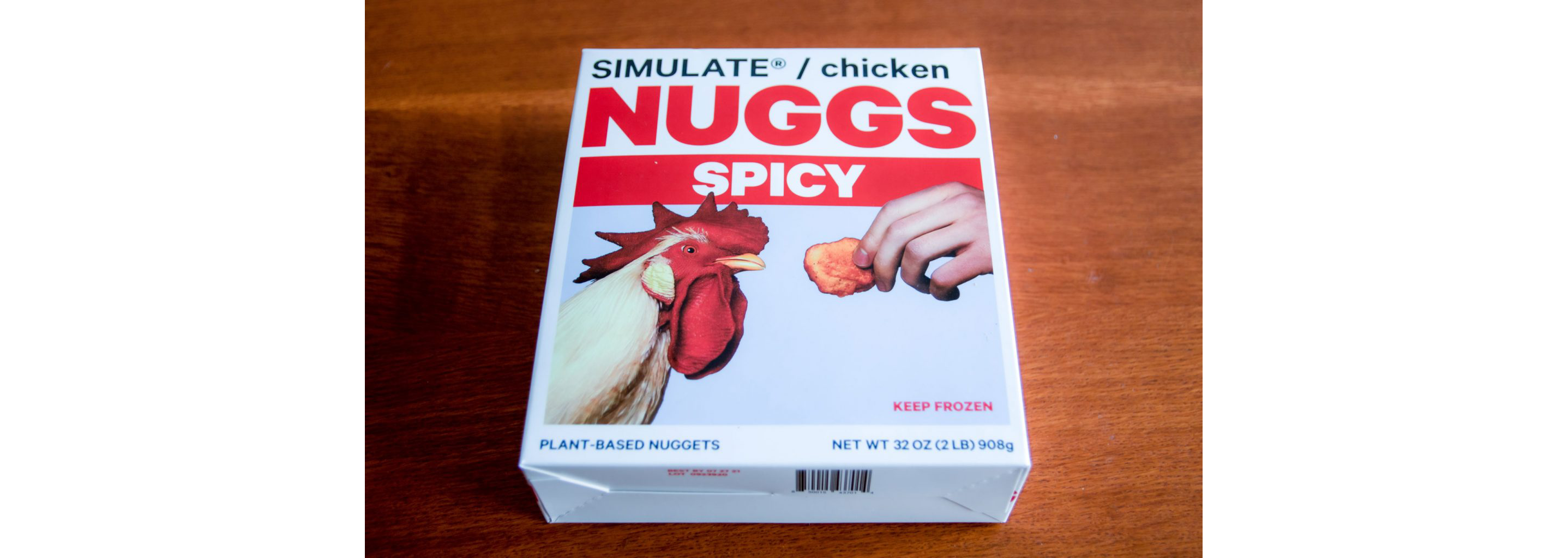 A box of plant-based nuggets.
