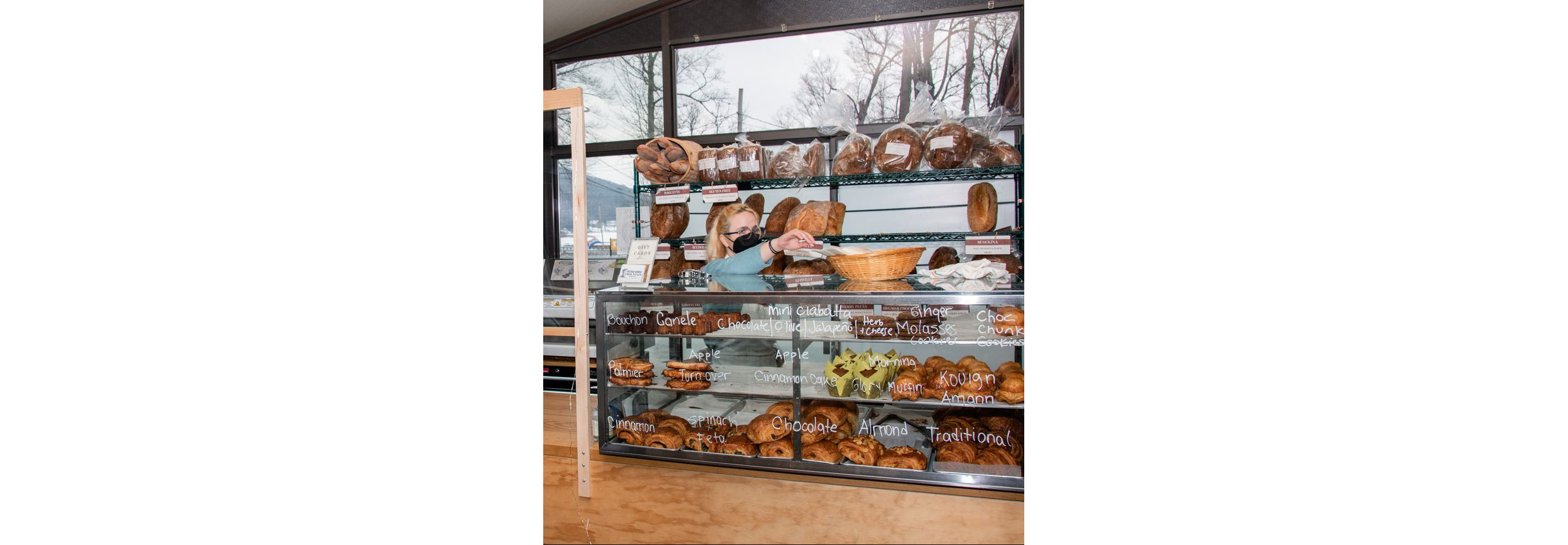 A person working at the bakery.