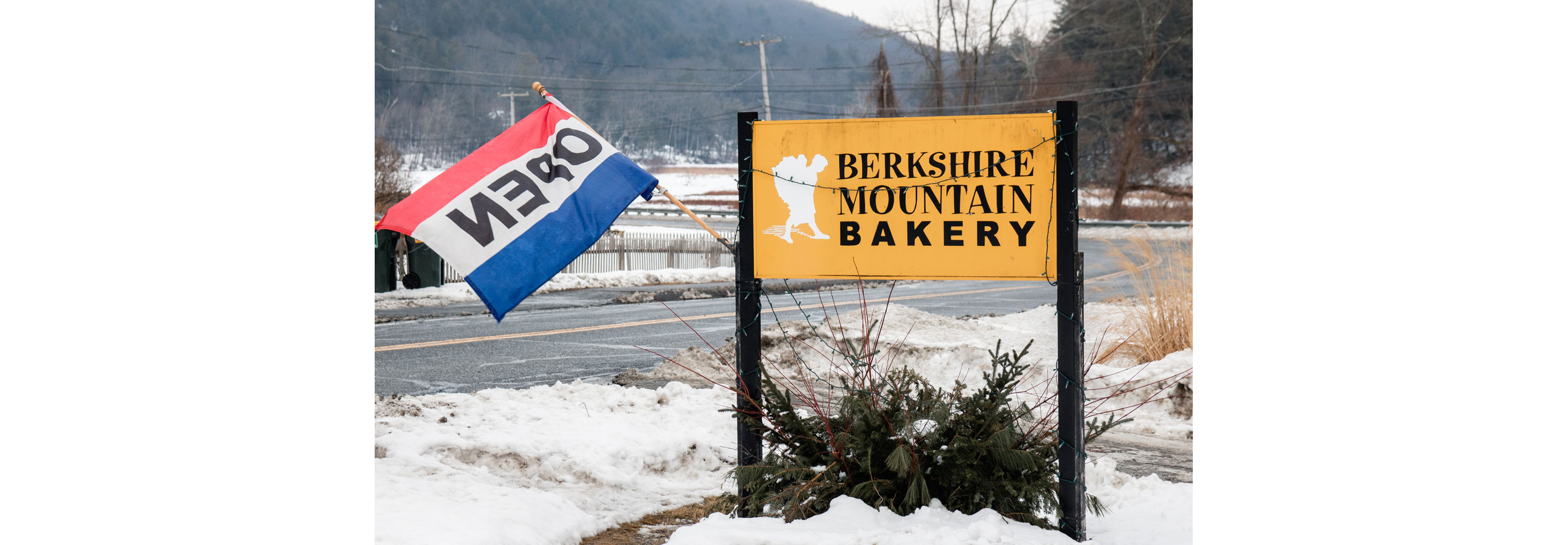 A Berkshire Mountain Bakery sign.