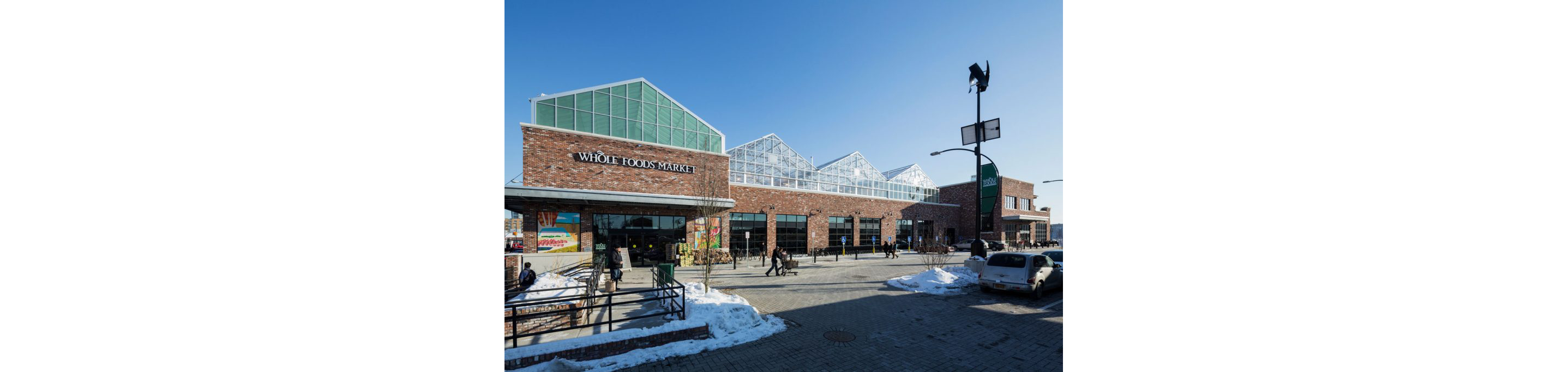 The greenhouse structure seen above Whole Foods.