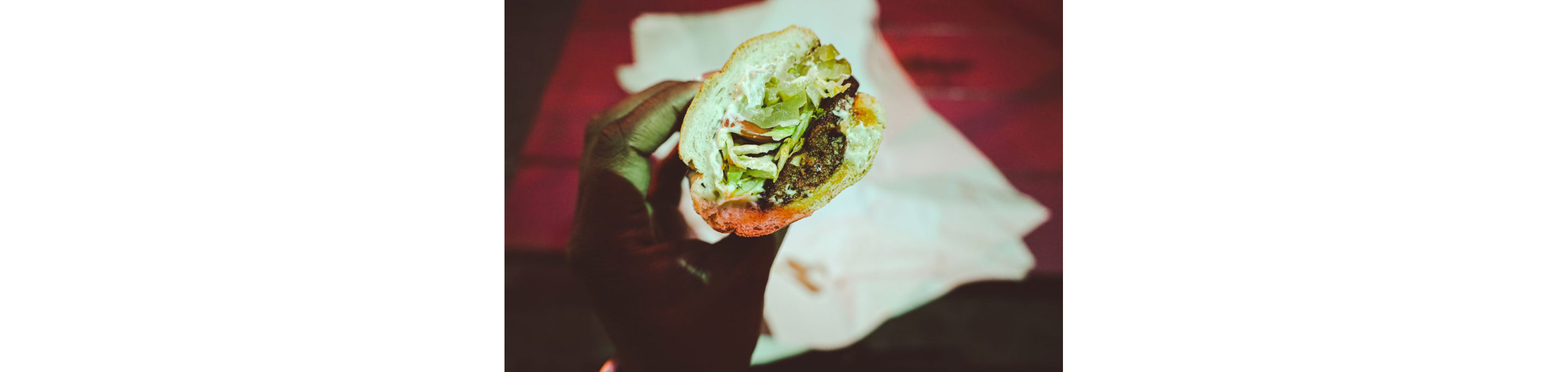 Half of a po'boy sandwich.