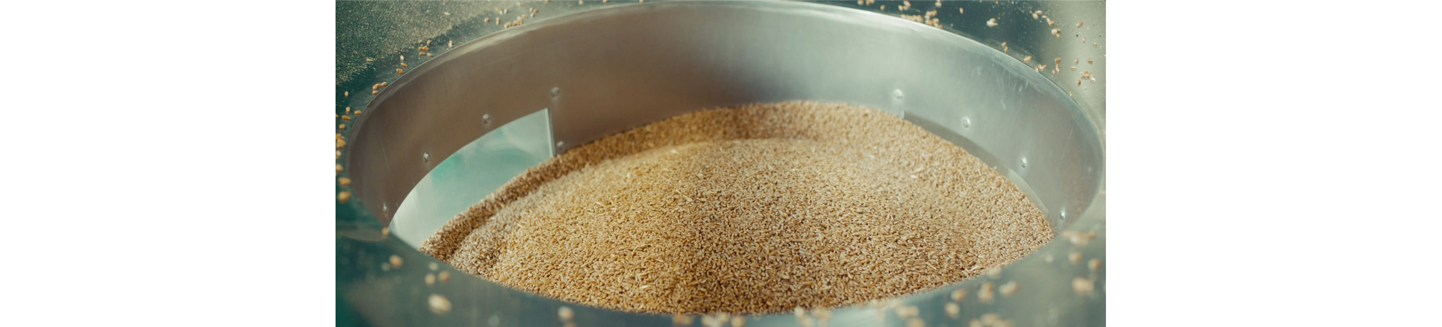 A large container of grain.