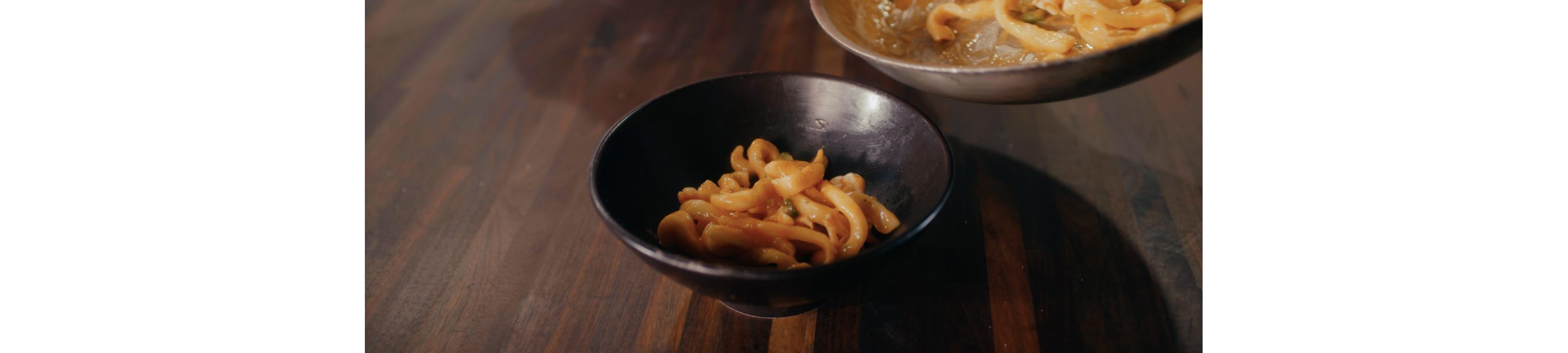 A bowl of freshly made pasta.