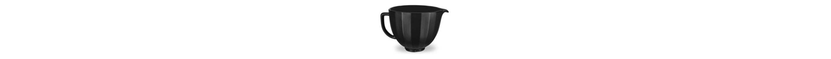 A 5 Quart Black Shell Ceramic Bowl.