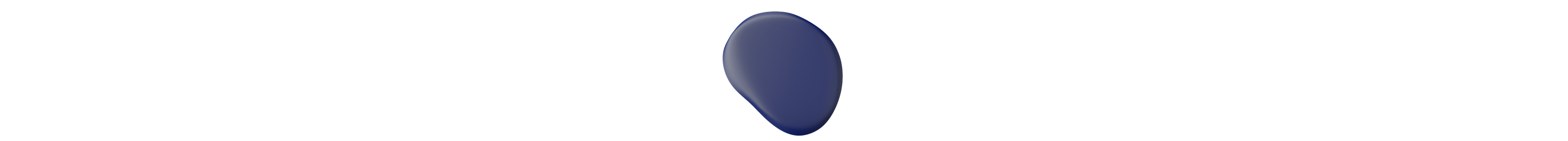 A paint chip featuring the Ink Blue color