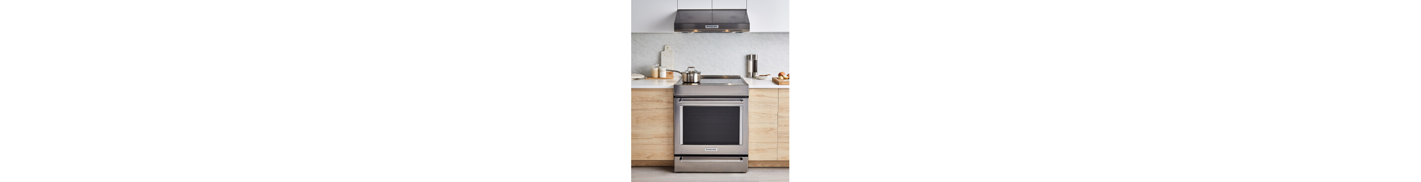 Electric range in a modern kitchen