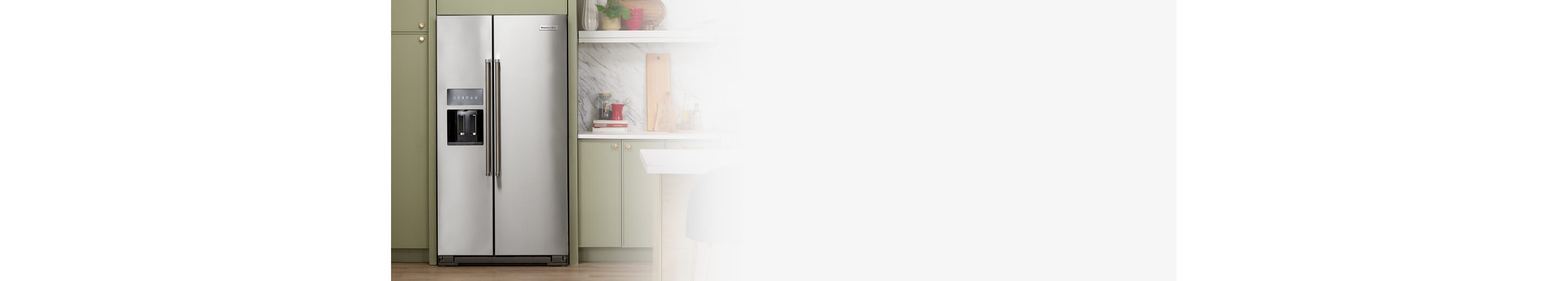 Stainless steel side-by-side refrigerator