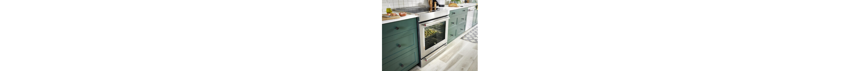 Electric kitchen range in a modern kitchen