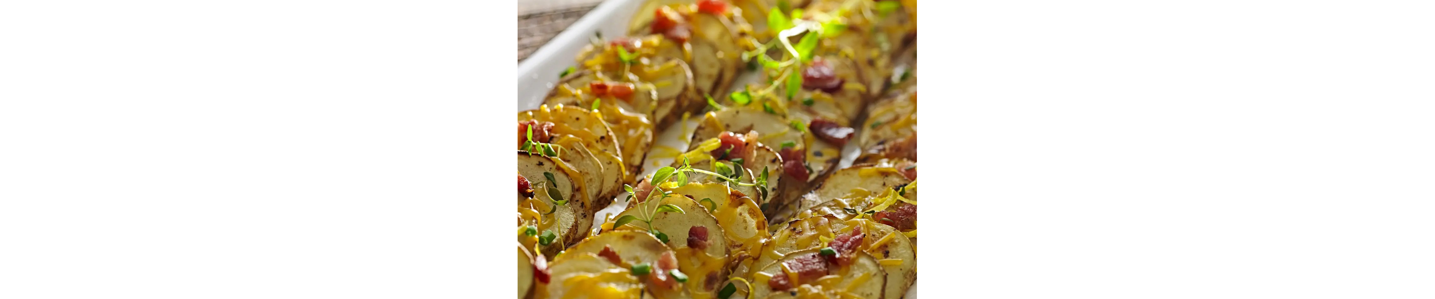 Loaded potato slices