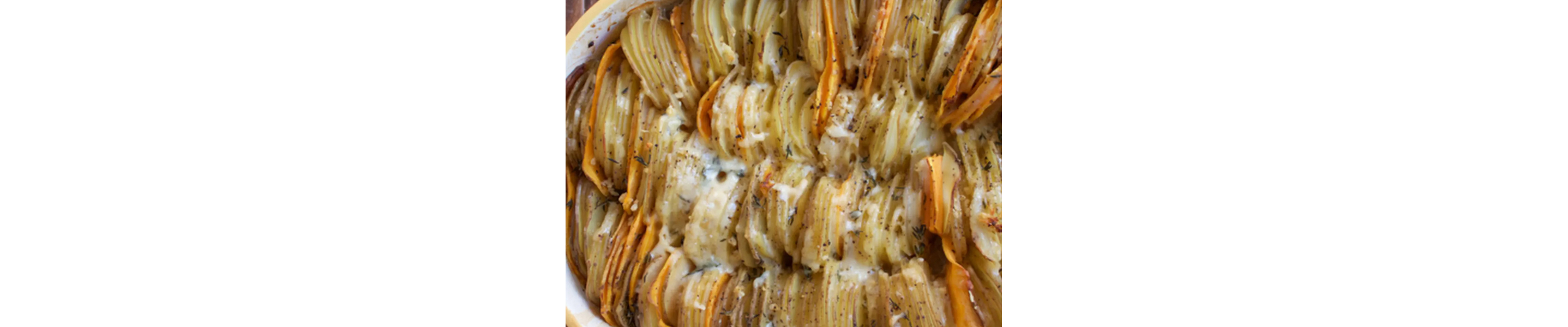 Hasselback potato gratin