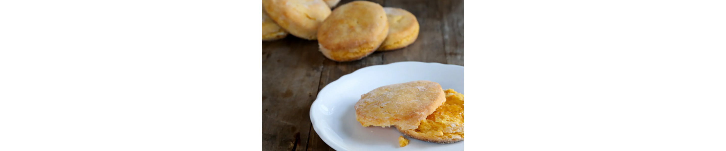 Gluten-free sweet potato biscuits on white plate