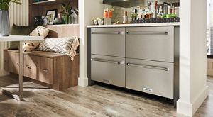 Kitchenaid refrigerator ice behind drawer on sale