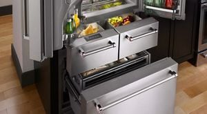Kitchenaid refrigerator best sale ice behind drawer
