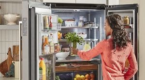 Apartment size deals counter depth refrigerator