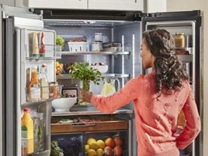 Short full size shop refrigerator