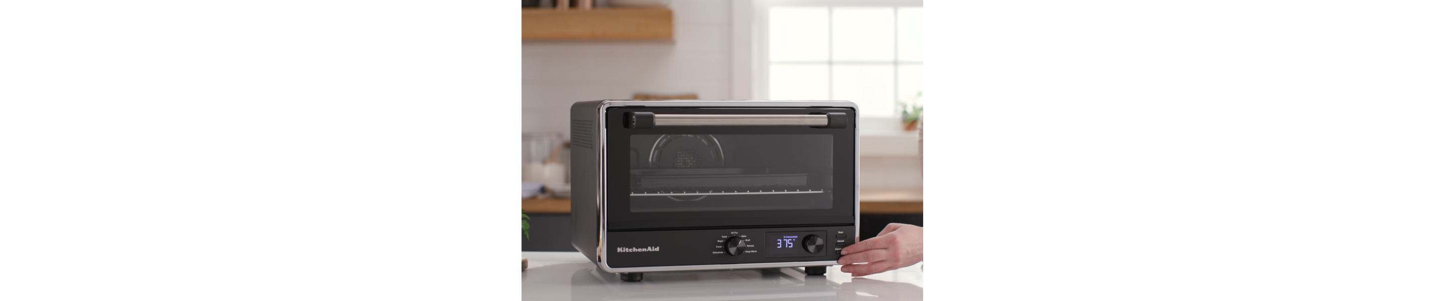 A KitchenAid® countertop oven.
