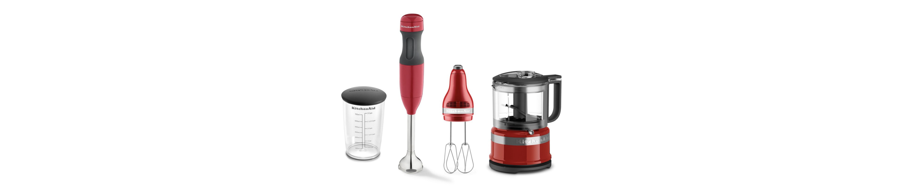 A KitchenAid® blend, mix and chop set.