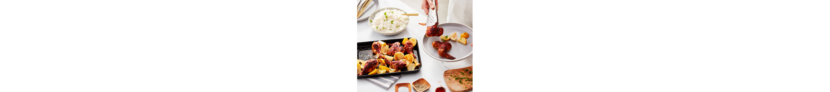 Person arranging food with tongs