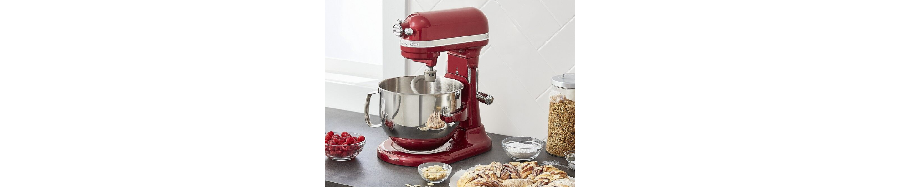 Red KitchenAid® stand mixer
