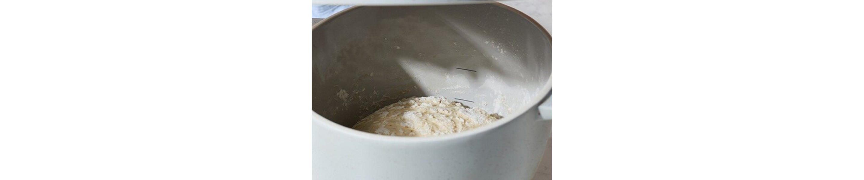 Batter in a mixing bowl