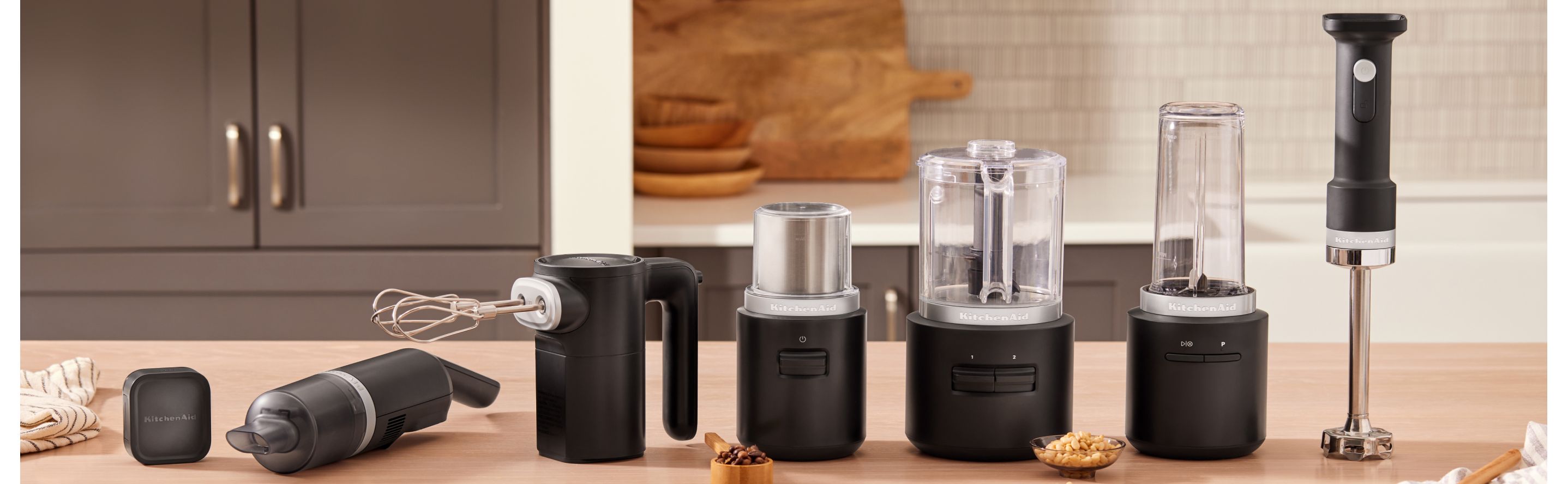The entire KitchenAid Go™ Cordless system of small appliances.