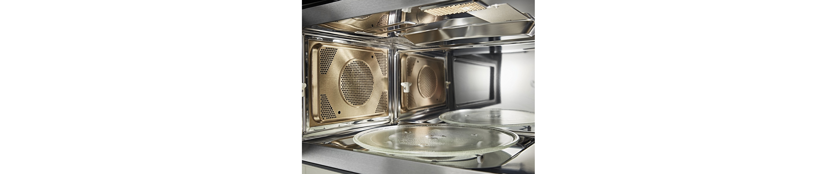 Interior of a microwave