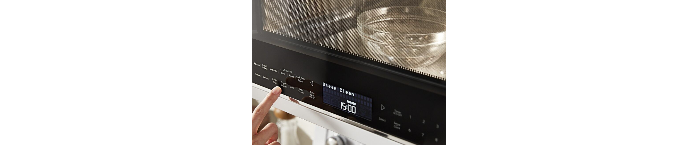 Person microwaving a bowl of water
