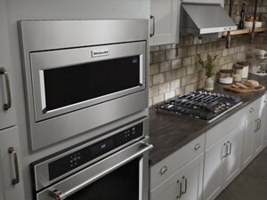 A built-in KitchenAid® Microwave above a wall oven
