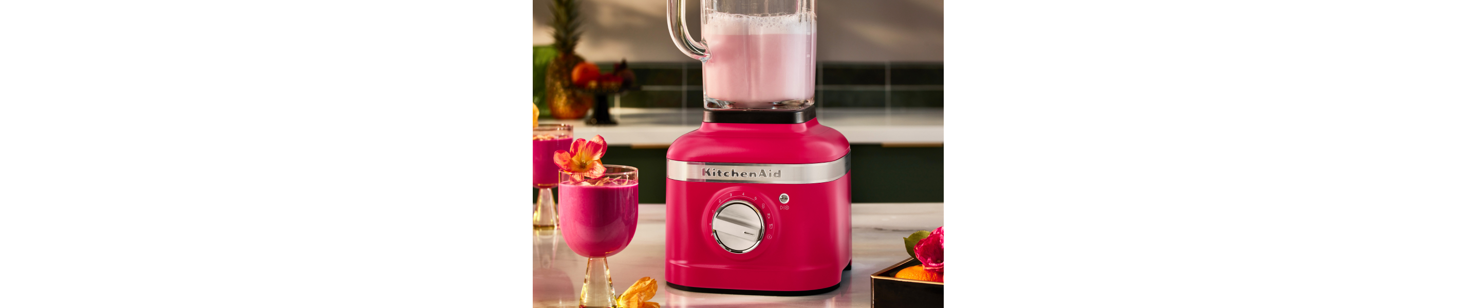 Blending a frosé in a KitchenAid® blender