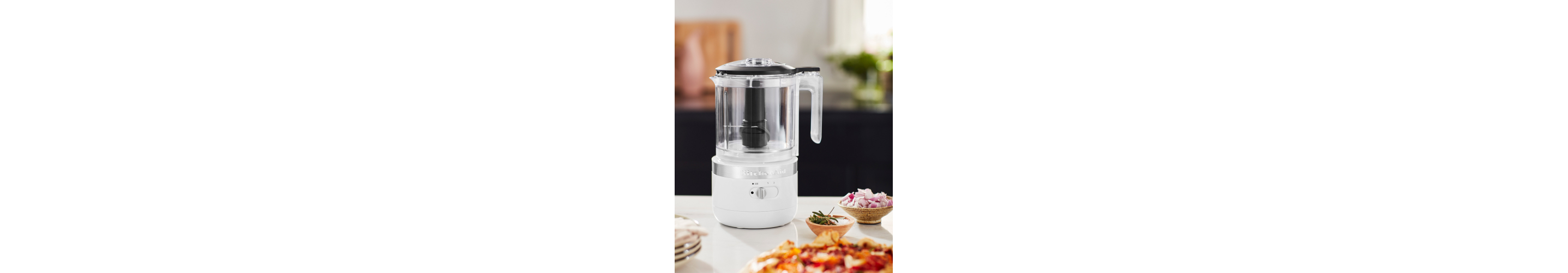 A cordless KitchenAid® food chopper.