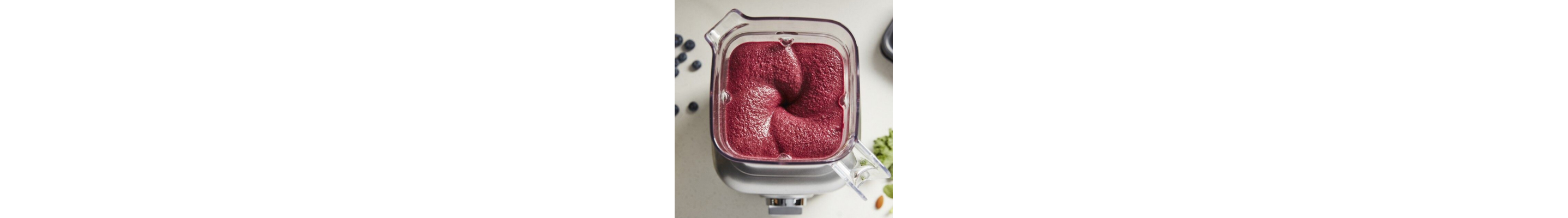 Fruit mixture in a blender