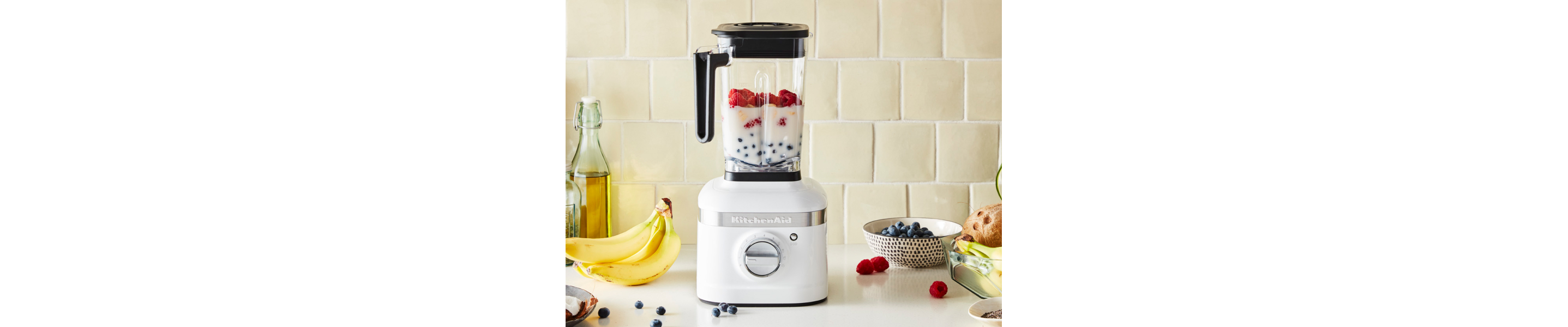 Shake in a white KitchenAid® blender