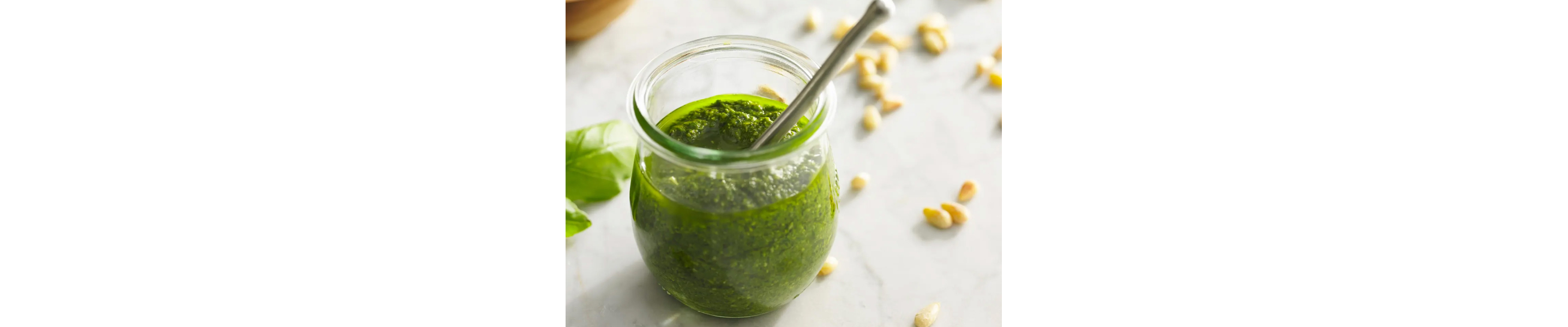 Jar of pesto sauce 