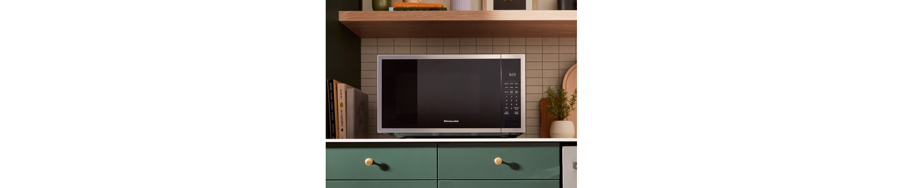 A KitchenAid® countertop microwave