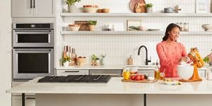 Electric stove top in island