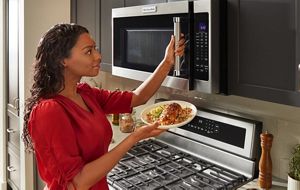 Kitchenaid stainless new arrivals microwave