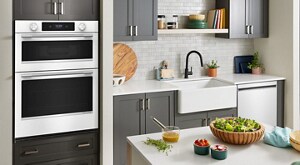 KitchenAid® Combination wall oven in slate gray cabinetry