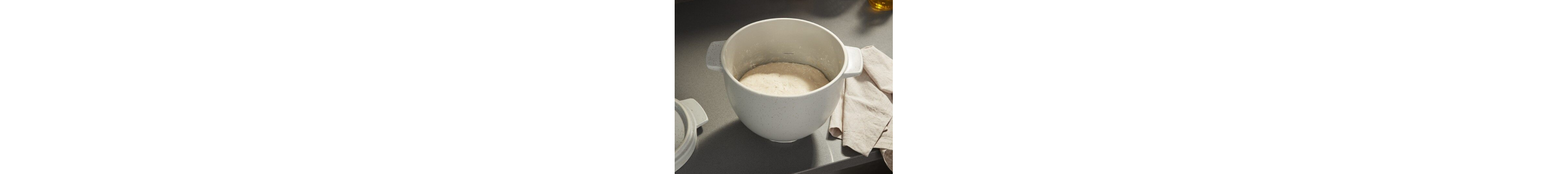 Dough proofing in bread bowl