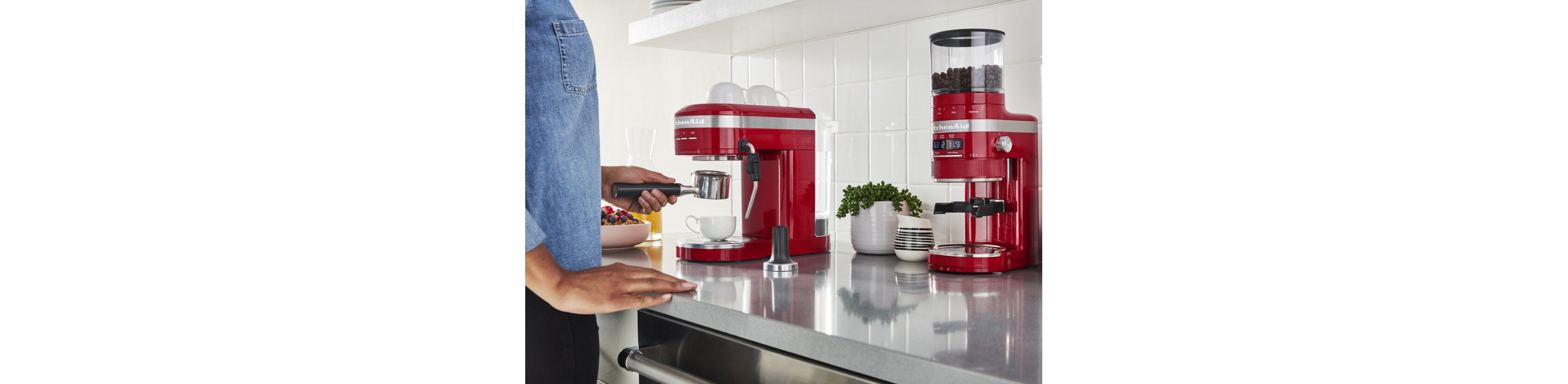 KitchenAid Espresso Machine and Burr Grinder Set in Milkshake + Reviews