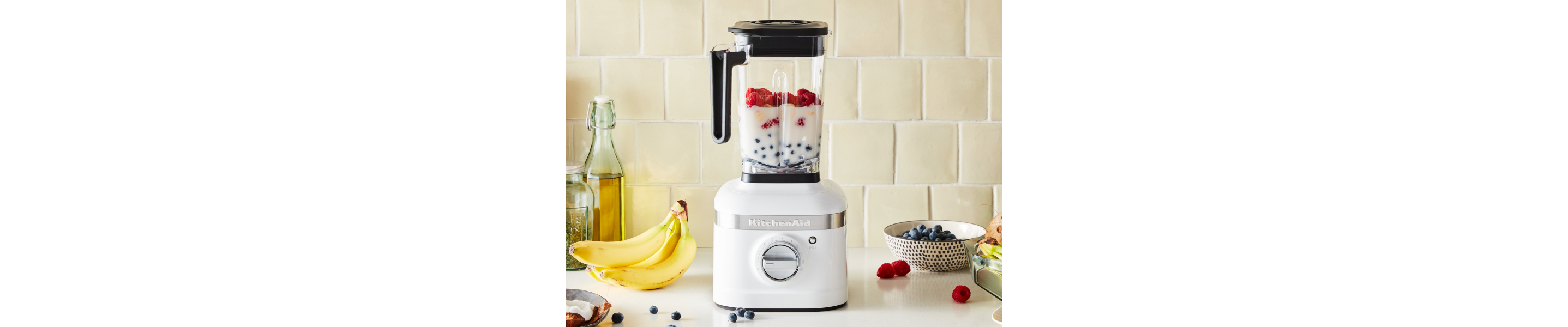 KitchenAid® blender with layers of ingredients