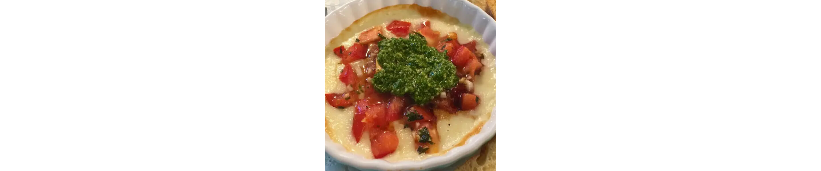 Baked provolone cheese