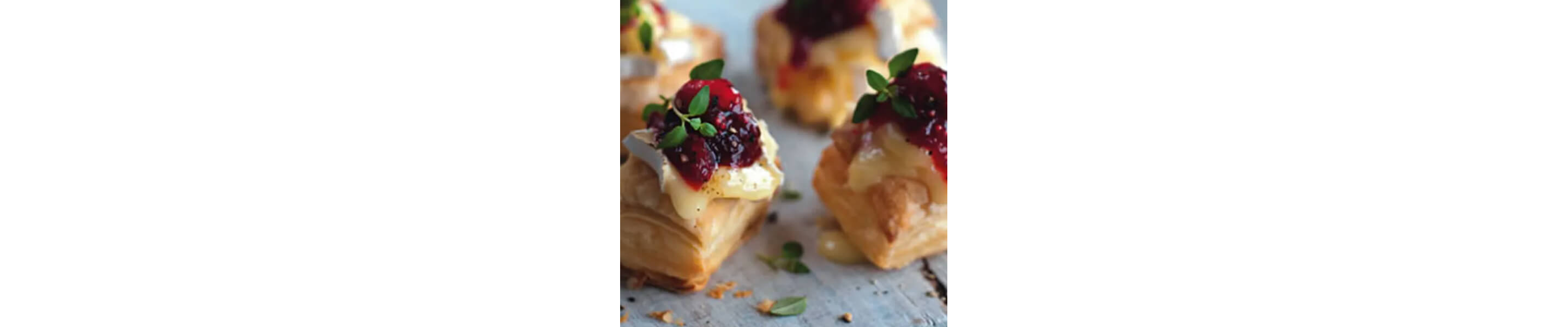  Cranberry Camembert puffs