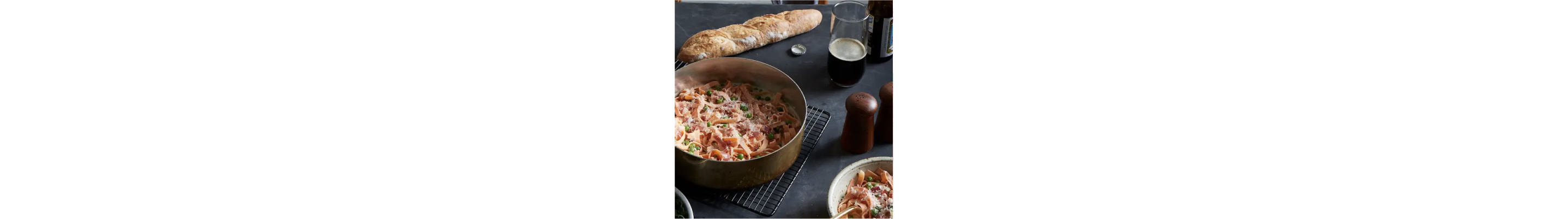 A bowl of alfredo pasta