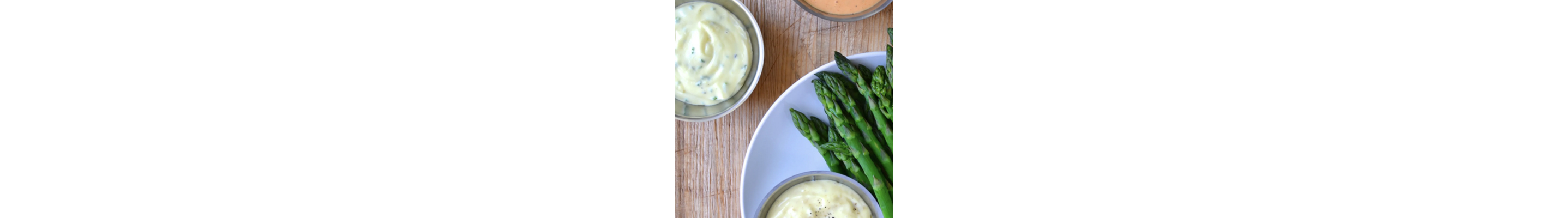 Aioli mayo and asparagus