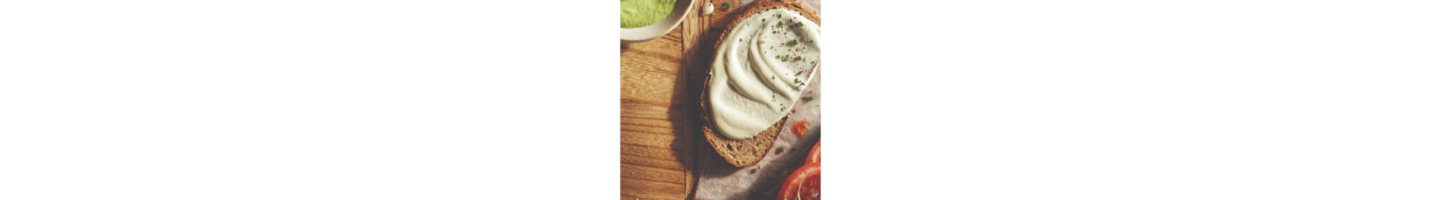 Horseradish mayo spread over wheat bread