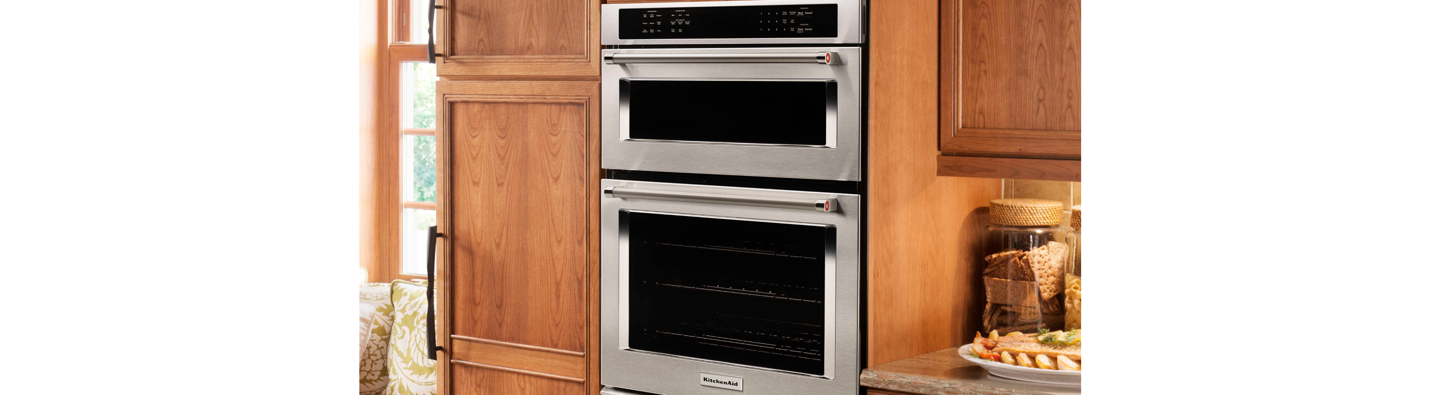 A microwave-combination wall oven