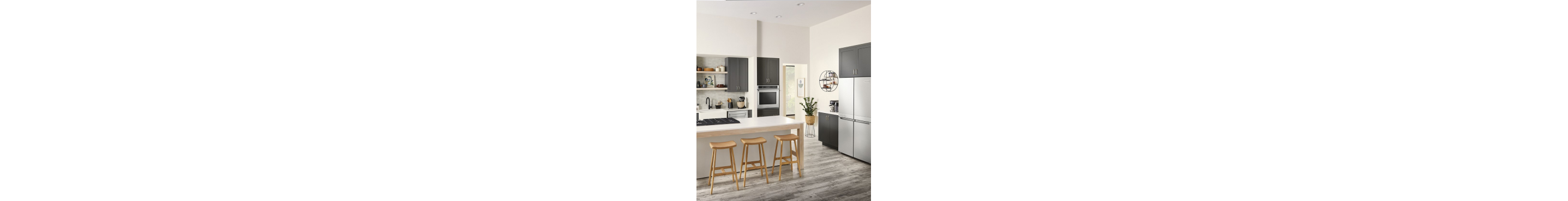 Stainless steel appliances in a modern kitchen