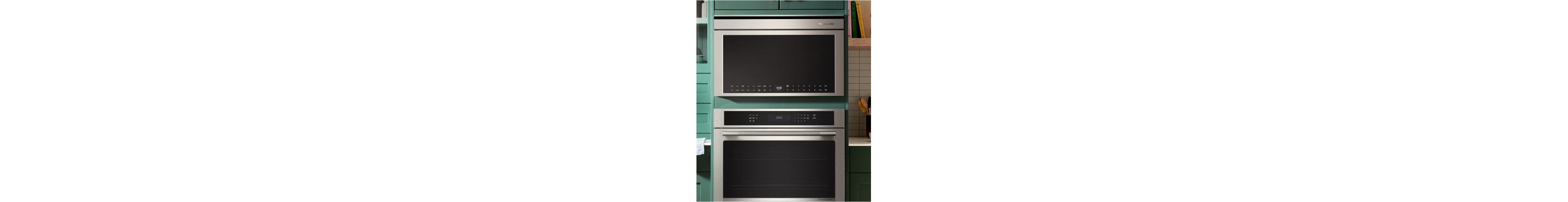 A KitchenAid® microwave above a KitchenAid® wall oven