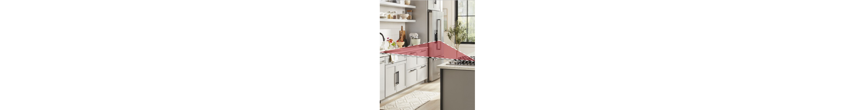 Triangle diagram in a modern kitchen